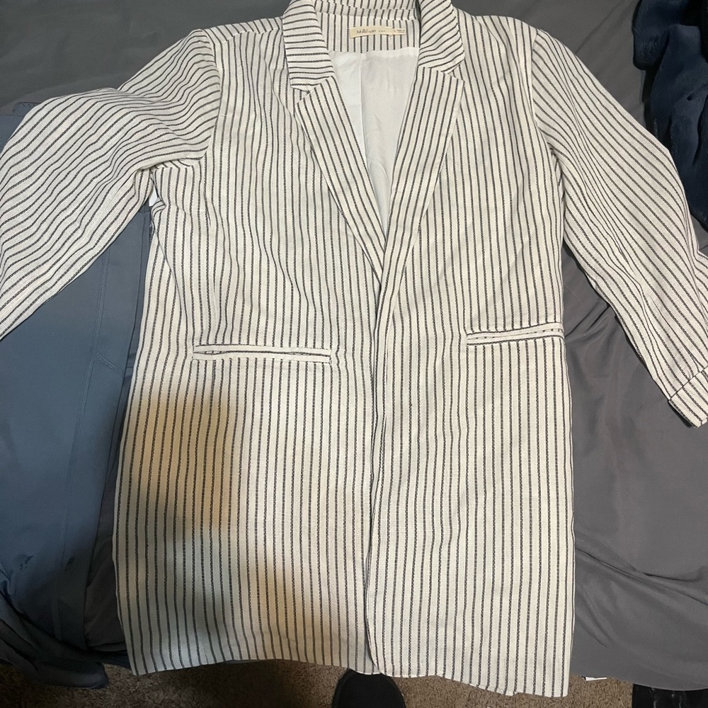 Millibon Black and White Striped Blazer
